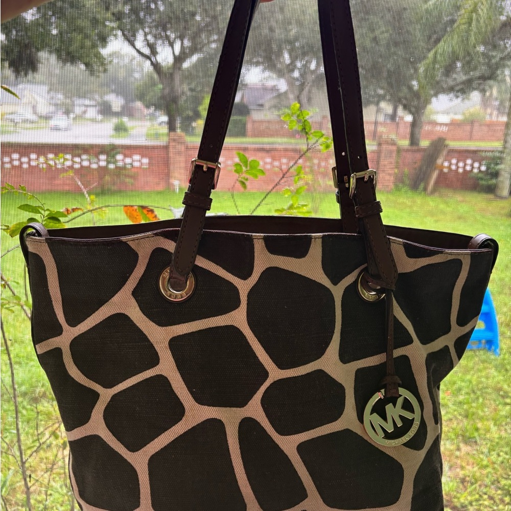 Michael Kors Black and Cream Tote Bag
